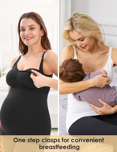 HOFISH Support Nursing Tank Tops for Breastfeeding, Comfort Stretch Maternity Camisoles in Saudi Arabia