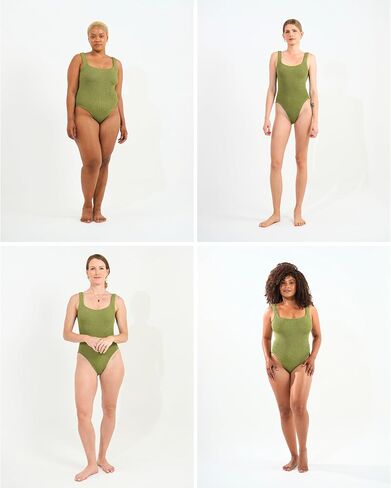 Maris & Sol Women’s Crinkle One Piece Swimsuit – Luxe Stretch Fabric, One Size US 2-16 – Maternity Friendly, Made in UK in Saudi Arabia