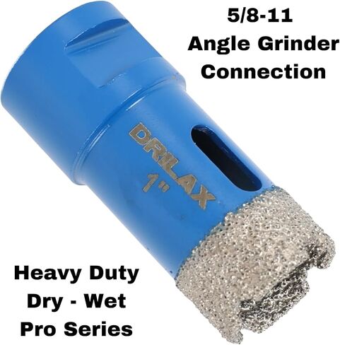 1 inch Diamond Hole Saw Heavy Duty Masonry Drill Bit for Concrete, Granite, Quartz, Porcelain, Ceramic, Tile, Brick, Cinder Blocks 5/8"-11 Thread Connection for Angle Grinders in Saudi Arabia