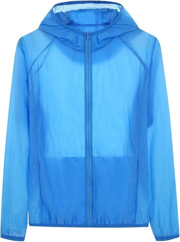 Unisex Sun Protection UV Jacket Mens & Women Zip Up Hoodie Rash Guard Long Sleeve Hiking Fishing SPF Performance Shirt in Saudi Arabia