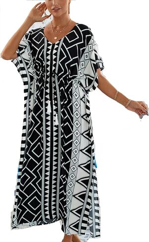 JASCLS 2025 Women's Plus Size Beach Lounge Maxi Dress Swimwear Cover up for Women in Kuwait