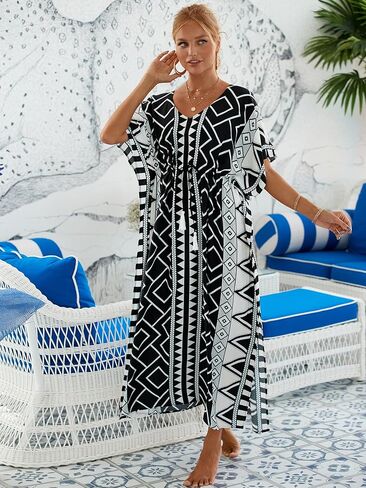 JASCLS 2025 Women's Plus Size Beach Lounge Maxi Dress Swimwear Cover up for Women in Kuwait