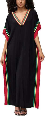 JASCLS 2025 Women's Plus Size Beach Lounge Maxi Dress Swimwear Cover up for Women in Kuwait