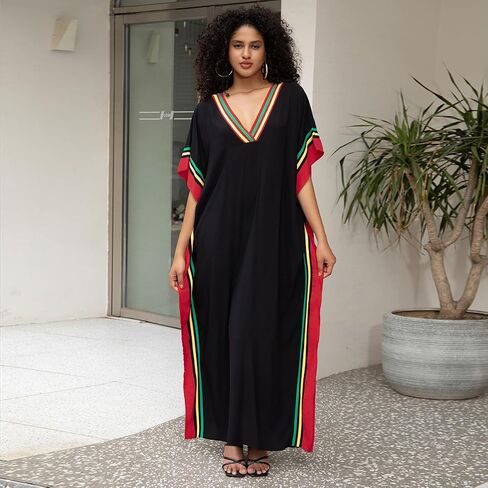 JASCLS 2025 Women's Plus Size Beach Lounge Maxi Dress Swimwear Cover up for Women in Kuwait