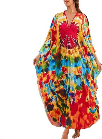 JASCLS 2025 Women's Plus Size Beach Lounge Maxi Dress Swimwear Cover up for Women in Kuwait