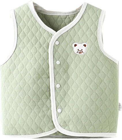 Unisex Baby Cotton Warm Vests Unisex Infant to Toddler Padded Waistcoat Baby Warm Jacket Cotton Vest in Saudi Arabia