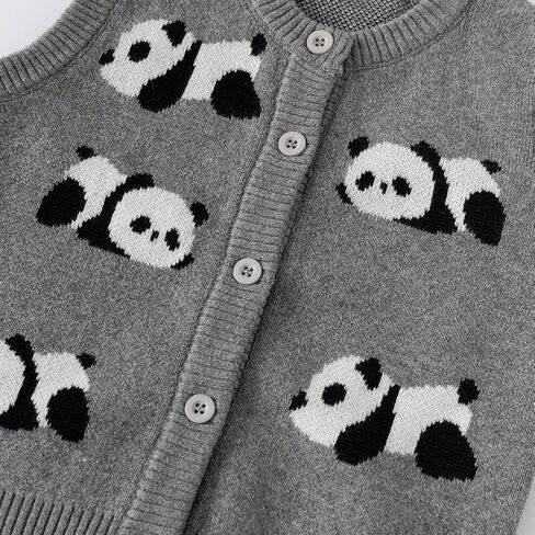 Baby Boy Girl Knit Sweater Vest Toddler Cardigan Waistcoat,Adorable Panda in Kuwait