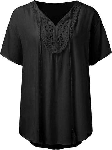 Womens Patchwork Lace V Neck Bikini Beach Swimsuit Smock Plus Size Swimsuit Cover up in Saudi Arabia