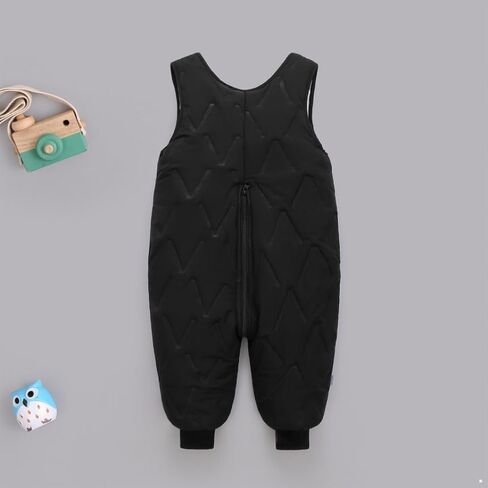 Yartina Toddler Baby Snow Pants Puffer Bibs Overalls Winter Fleece Thick Warm Snowsuit Jumpsuit with Pockets in Saudi Arabia
