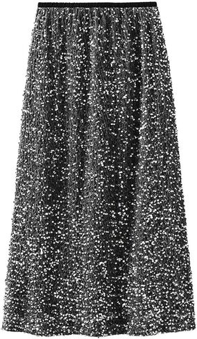 Women's Summer Elastic Waist Bohemian Print Beach Outfits High Waist Casual Maxi Skirt A-Line Tiered Long Skirt in Saudi Arabia