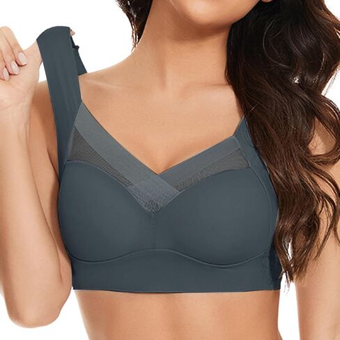 Wireless Bras for Women V Mesh Comfort Bralette Push up Bras No Underwire Seamless Full Coverage T Shirt Everyday Bra in Saudi Arabia