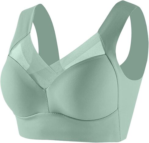 Wireless Bras for Women V Mesh Comfort Bralette Push up Bras No Underwire Seamless Full Coverage T Shirt Everyday Bra in Saudi Arabia