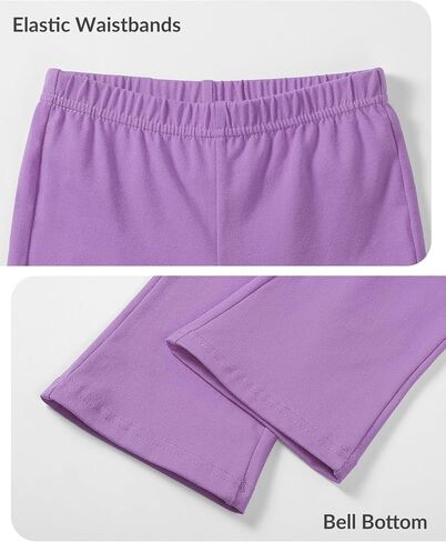 Witwot Toddler Girl Flare Pants Baby Girls Cotton Leggings Bell قيعان الملابس حجم 18 م-5t in Kuwait