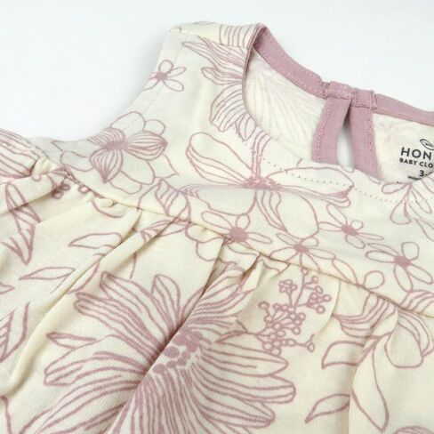 HonestBaby Flutter Tee, Tank Top with Ruffle Diaper Cover 100% Organic Cotton for Infant Baby and Toddler Girls in Saudi Arabia
