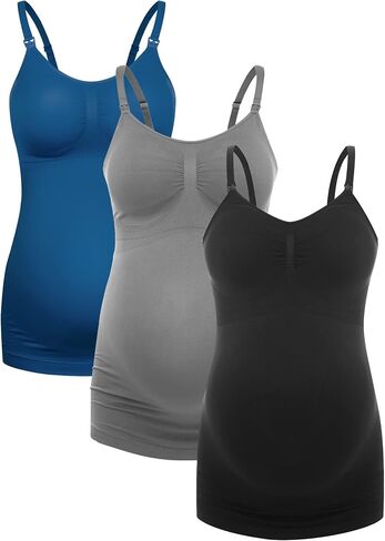 HOFISH Support Nursing Tank Tops for Breastfeeding, Comfort Stretch Maternity Camisoles in Saudi Arabia