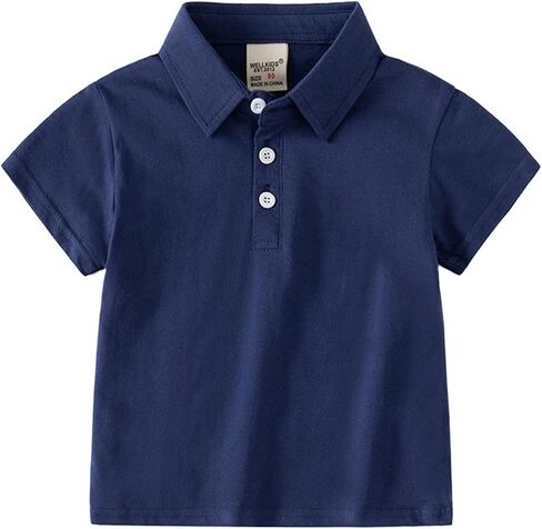Cute Clothes for Girls Baby and Toddler Boys Classic Short Sleeve Polo Shirt Summer Solid Color Dress in Saudi Arabia