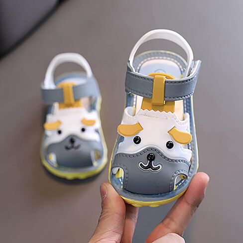 Infant Boys Girls Anti Slip Cartoon Dog Sandals for Outdoor Walking Summer Closed Toe Soft Sole Sport Sneakers in Saudi Arabia
