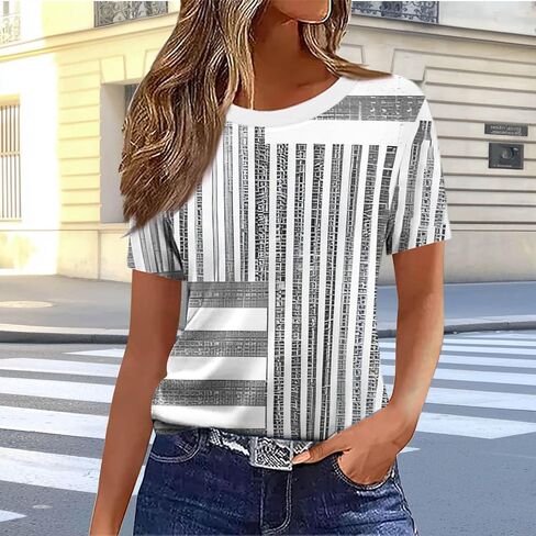 Summer Tops for Women Vintage Floral Feather Graphic Tees Short Sleeve Crewneck Tunic Blouses Dressy Shirts in Saudi Arabia
