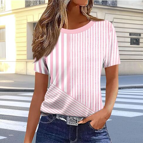 Summer Tops for Women Vintage Floral Feather Graphic Tees Short Sleeve Crewneck Tunic Blouses Dressy Shirts in Saudi Arabia