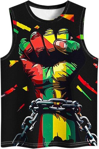 Womens Juneteenth Tank Tops Celebrating Black Freedom 1865 Shirts African American Tops Sleeveless Athletic Tees in Kuwait