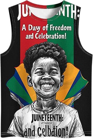 Womens Juneteenth Tank Tops Celebrating Black Freedom 1865 Shirts African American Tops Sleeveless Athletic Tees in Saudi Arabia