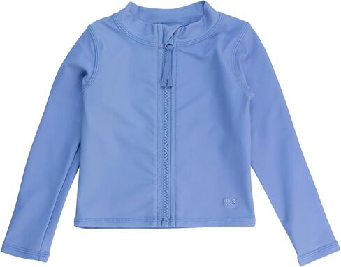 RuffleButts UPF50+ Sun Protective Unisex Long Sleeve Full Zip Rash Guard in Kuwait