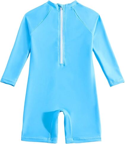 Baby Swimsuit Boy Infant One Piece Rash Guard Bathing Suit Short Sleeve Zipper Toddler Boys Beach Swimwear in Saudi Arabia