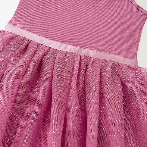 Toddler Baby Girls Tutu Dress Sleeveless Princess Birthday Wedding Party Tulle Sundress for Girl 3-7Y in Saudi Arabia