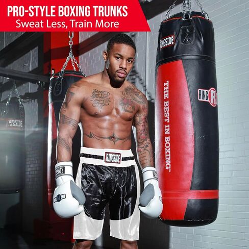 Ringside Youth Pro-Style Boxing Trunks , Black/Gold , Medium in Saudi Arabia
