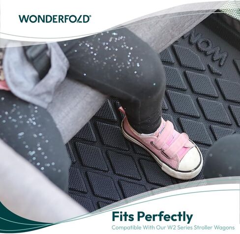 WONDERFOLD All Weather Mat W2 Stroller Wagon Accessory Made from TPE to Protect Wagon from Sand, Dirt, and Water (Fits Only W2 Models) - 30" Length x 16" Width x .75" Height in Kuwait