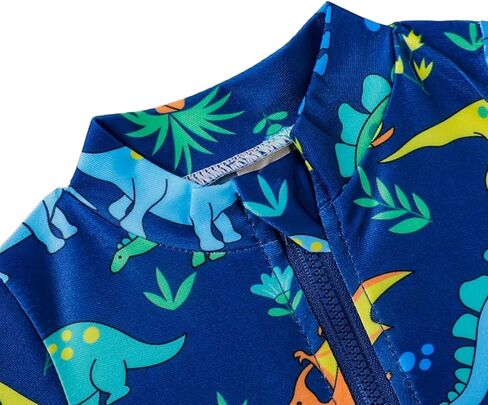 Baby Boy Swimsuit Infant One Piece Rash Guard Bathing Suit Short Sleeve Zipper Toddler Summer Beach Swimwear 0-3 Years in Kuwait