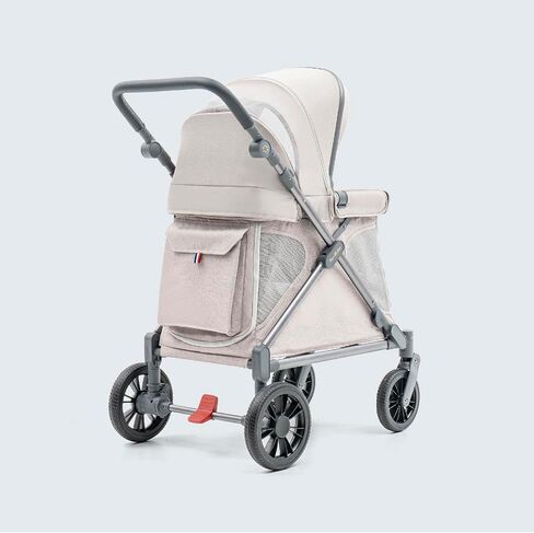 Familidoo Q1 Multi-Use Kids Wagon Stroller – Foldable, Lightweight & All-Terrain for Kids & Pets – 5-Point Safety Harness, Rain Cover & Compact Travel Design – Supports Up to 132 lbs (Ash Rose) in Saudi Arabia