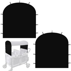 Side Breathable Sunshade Canopy with Clamps,Front and Rear Fence Shields Compatible with Wonderfold Stroller Wagons W2/W4 All Model(2 Pack)