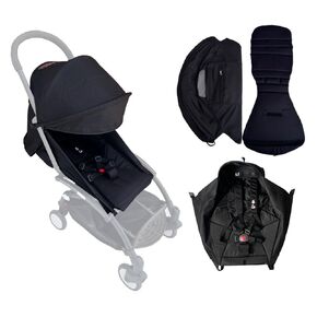 Baby Stroller Accessories 6+ Clothe Replacement Kit Compatible with Babyzen YOYO2 Strollers - Waterproof Fabric - Stroller Canopy, Seat Cushion & Seat Base (All Season Set)