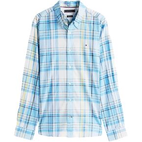 TOMMY HILFIGER Men's Signature Long Sleeve Casual Button Down Shirt in Regular Fit 2024 Collection in Kuwait