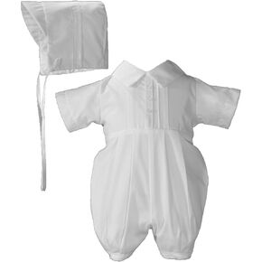الأولاد polycotton التعميد المعمودية رومبير مع دبوس الدبوس والقبعة
