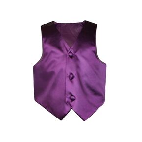 Baby Toddler Kids Little Boys Formal 23 Color Satin Vest S-7 (S:(0-6 Months), Green Teal)