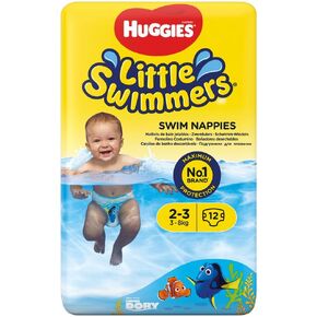 Huggies السباحين الصغار حفاضات للسباحة ، X-Small (7lb-18lb.) ، 12-Count