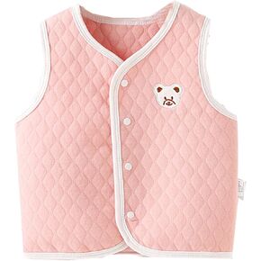 Unisex Baby Cotton Warm Vests Unisex Infant to Toddler Padded Waistcoat Baby Warm Jacket Cotton Vest