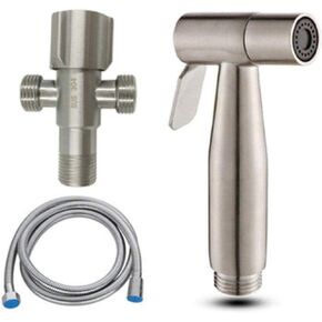 Toilet Brush,Toilet Sprayer Kit Brass Shower Sprayer Replacement Spray for Premium Cloth Diaper Sprayer - Bidet Bidet Washer 304 Stainless Steel Toilet Spray Gun Faucet Set Booster Washer Sprayer ( )