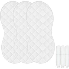 Changing Pad Liner,Peanut Shape Changing Pad Cover,Waterproof,Washable,Thicker and Non-Slip,Chaning Pad Liners -White 3 Pack