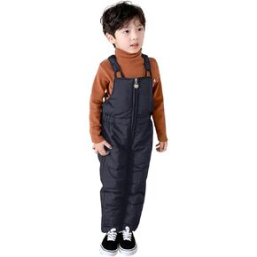 Kids Boys and Girls Winter Snow 𝐁ibs, Water-proof Insulated Snowboard Overalls, Windproof Ripstop Ski Pants