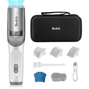 Baby Hair Clipper with Vacuum - Hair Trimmer for Kids and Toddlers - Waterproof, Rechargeable, Cordless Hair Cutting Machine for Children (with Bag)