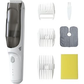 FERRISA Vacuum Baby Hair Clippers,Silent Hair Clippers for Kids,Cordless Baby Hair Trimmer,Waterproof Baby Hair Cutting Kit for Fine/Curly Hair,Infant Toddler Hair Clippers Auto Suck Snipped Hair