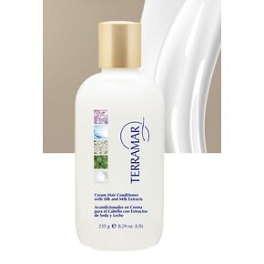 Terramar Cream Hair Conditioner with Silk and Milk Extracts, 8.29 oz, Hydrating Formula for Dry and Fragile Hair