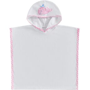 Toddler Boys Girls Hooded Poncho Towels Beachwear Sea Animal Embroidery Whale Terry Beach Swim Cover Up Swimwear