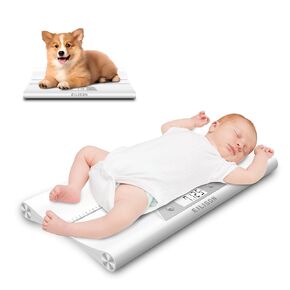 EILISON Baby Scale with Height Measuring - Digital Weight Scale for Infants, Toddlers & Pets - 0.1-44 lbs, Tare Function, Hold Feature, Accurate Baby Weighing Scale for Growth Tracking (White)