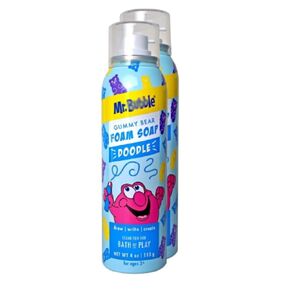 Gummy Bear Foam Bath Soap, Fruity Gummy Bear Scent - Soft And Fluffy Foaming Soap Is Squishy And Pliable, Perfect For Sensory Bath Time Play, Pack Of 2 X 4 Oz