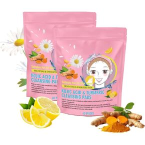 Turmeric Cleansing Pads, Turmeric Face Scrub Pads, Turmeric Cleansing Pads for Face Dull Skin Excess Oil, Dirt, Exfoliating & Deep Cleansing Turmeric Scrub Pad (2pc)