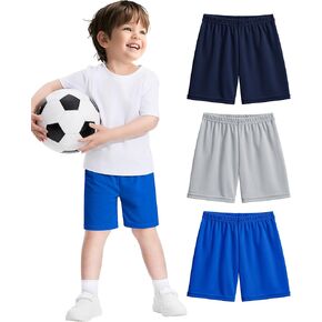 Witwot 3 Pack Toddler Boys Athletic Basketball Shorts Baby Boy Soccer Shorts Summer Clothes Size 2-5T
